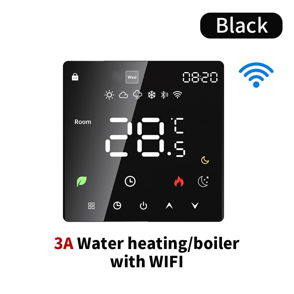 

Термостат для кондиционирования и подогрева пола, сенсорный цветной дисплей, WiFi, умный, программируемый, для фанкойла, 5-60℃, инструменты для термостата