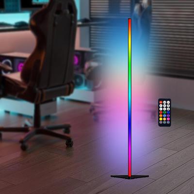 RGB Corner Floor Light Sturdy Base Versatile Mood for Office Game Room Black