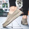 Fashion 2025 New Handmade Flat Designer Shoes Big Size 47 Men Fashion Canvas Outdoor Loafers Thick Sole Casual Antiskid Walking Shoes