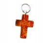 Pendant Cross Real Amber Silver Cert.
