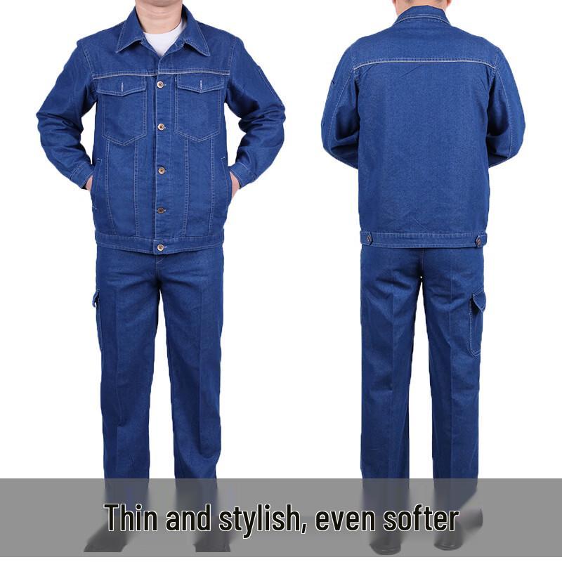 Miling Summer Reflective Denim Work Uniform Set