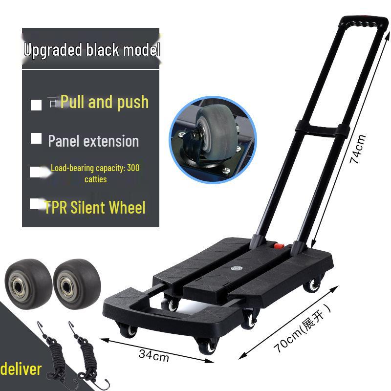 Turtle Portable Folding Flatbed Hand Truck and Cart
