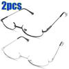 Retro Glasses Metal Frame Half Frame Without Lens Girls Chic Cosplay Party Decoration Glasses Y2K Metal Photography Glasses