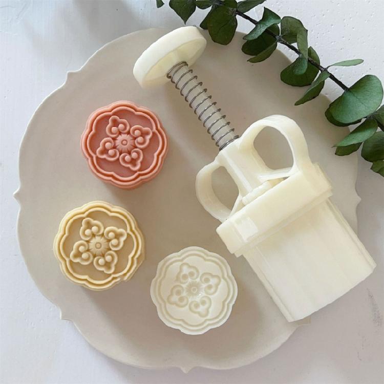 50g Window Grilles Shaped Mooncake Stamps Mooncake Molds Plastic Mooncake Tools