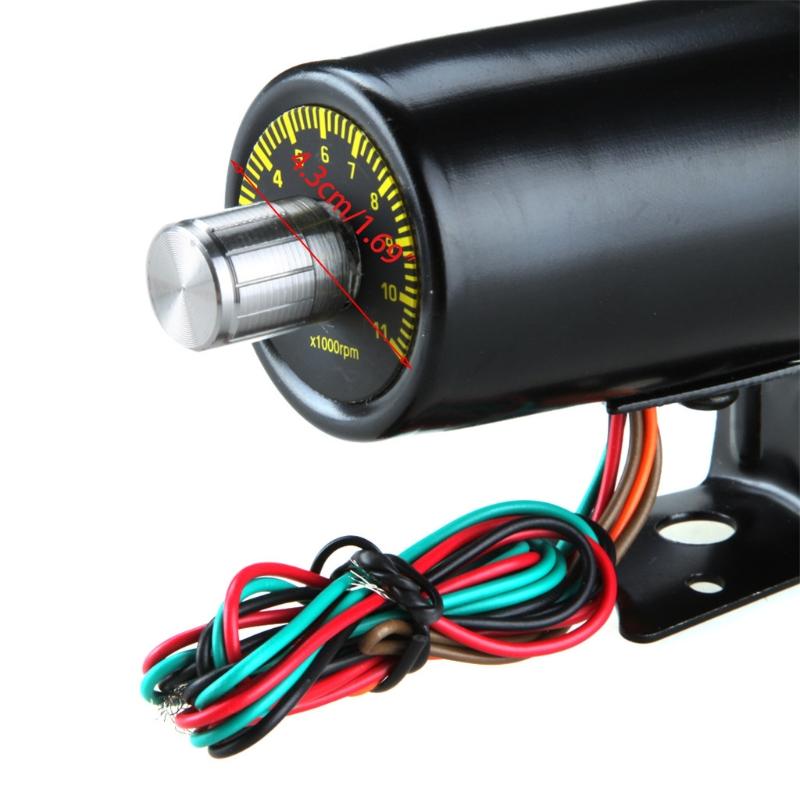 12V Car SUV 1000-11000 RPM Adjustable Tachometer Tacho Gauge Shift Light Red LED
