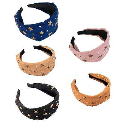 Stoff-Haarband mit Sternenverzierungen Leicht Bequemer Haarreif Unisex Mode Kopfschmuck Foto Requisiten