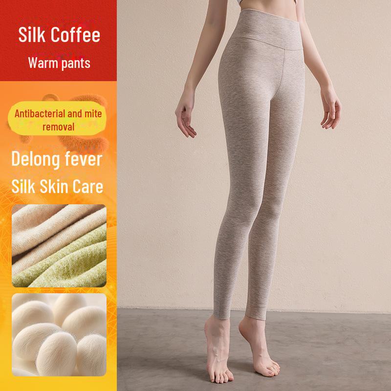 Women's High Waist Seamless Thermal Velvet Pants - Thick, Soft, Cotton Wool for Autumn Wear