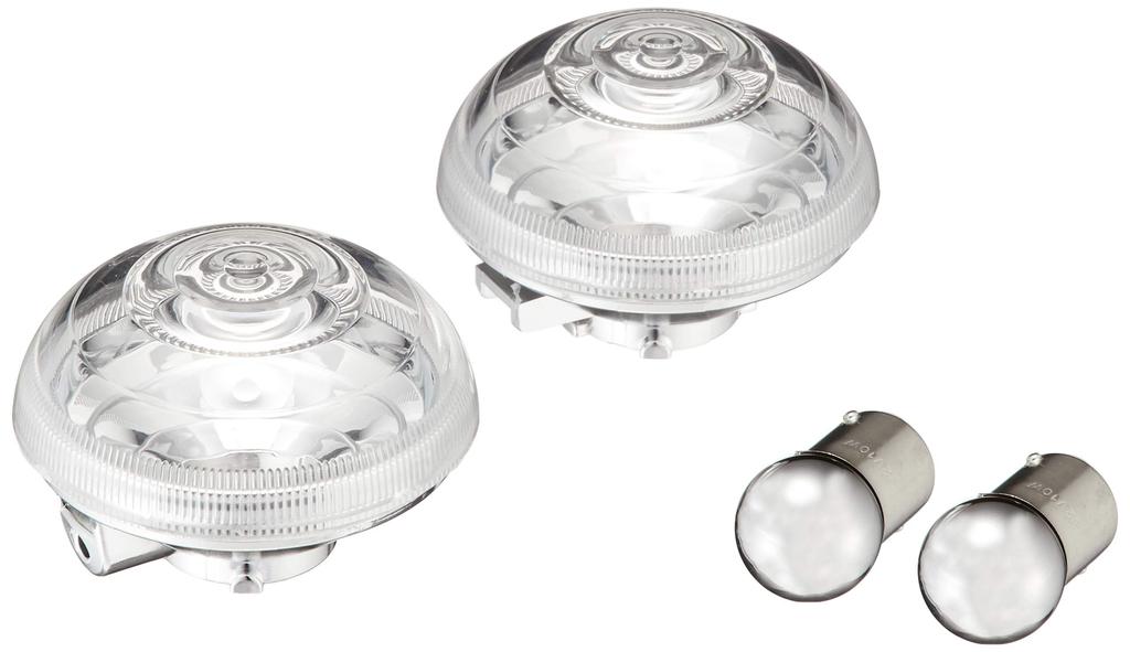 Kijima Honda 217-4449 Motorcycle Turn Signal Lens Clear Turn Signal Lens Set (2 Pieces)