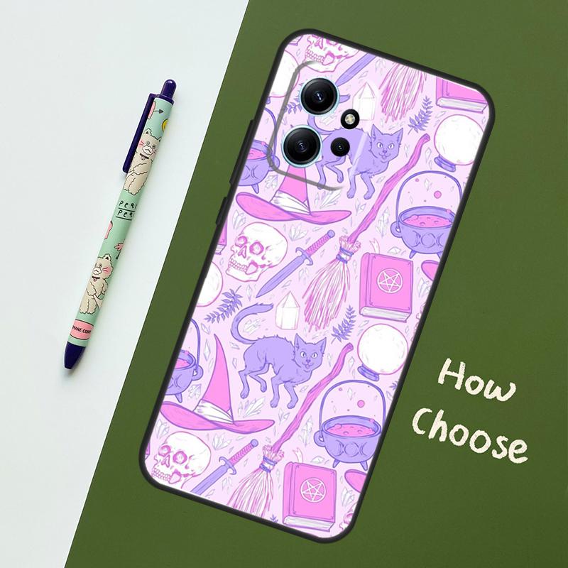 Carcasă de telefon cu motive gotice pastelate pentru Xiaomi Redmi Note 12 11 10 8 9 Pro 9S 10S 11S 12S, pentru Redmi 12 9C 10C 12C