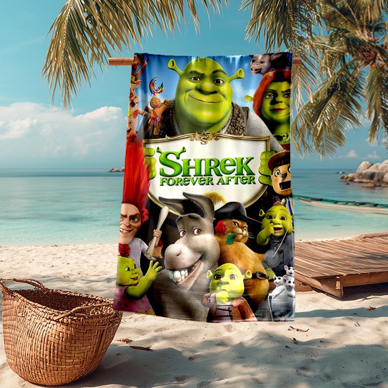 Ultra-Soft Beach Towel with Shrek Theme,Ideal for Pool - Camping, Diving - Perfect Travel Essential, Vibrant Beach Towel.