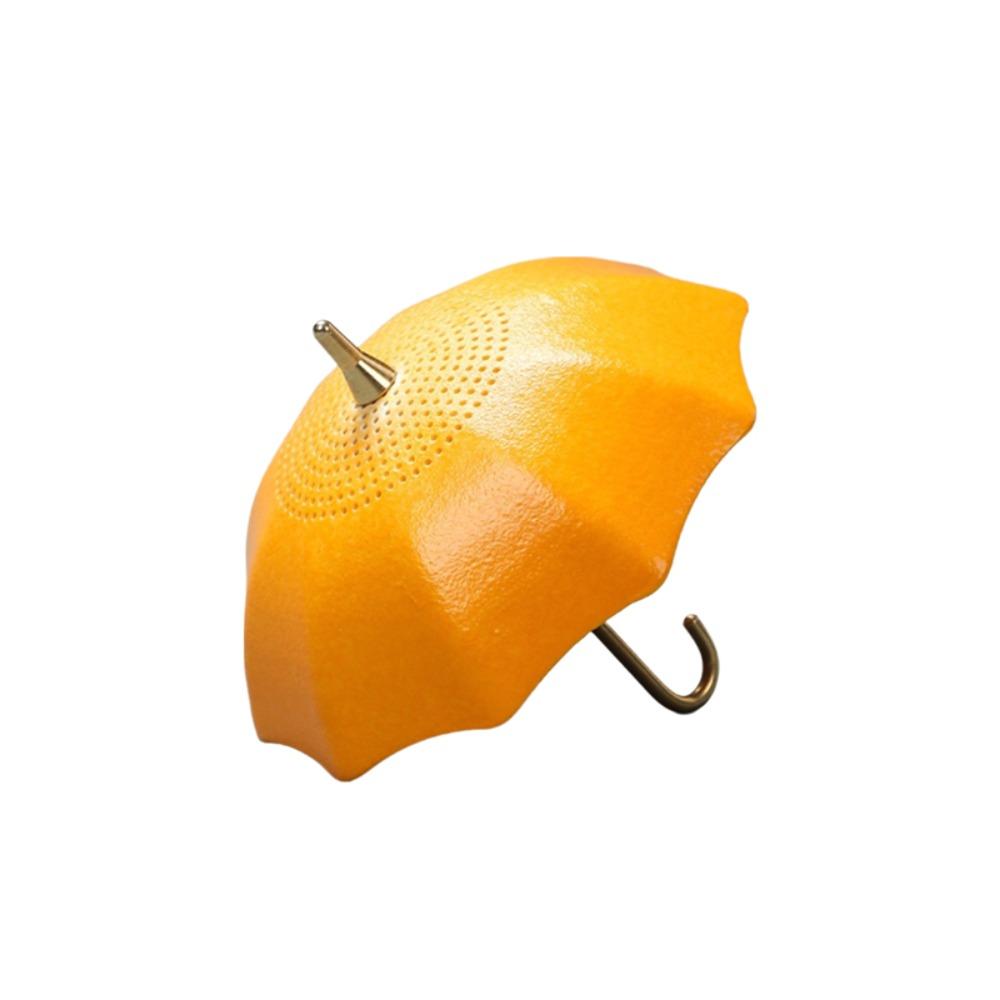 

Traditional Umbrella Tea Strainer Ceramic Tabletop Decoration Tea Infuser Gift Yellow