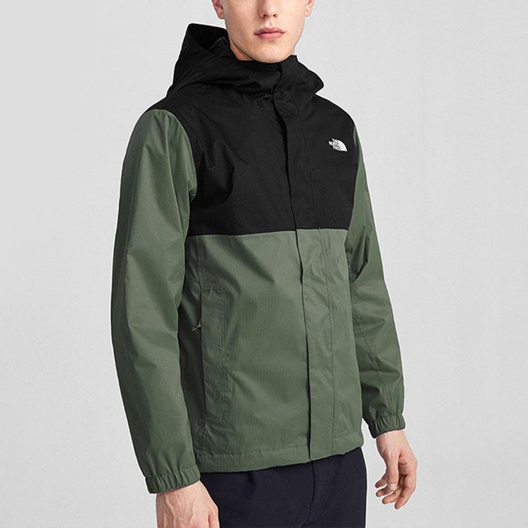 The North Face Windbreaker Jackets Men's Black Green Multicolor Hooded Moderate NF0A5B43-YXN