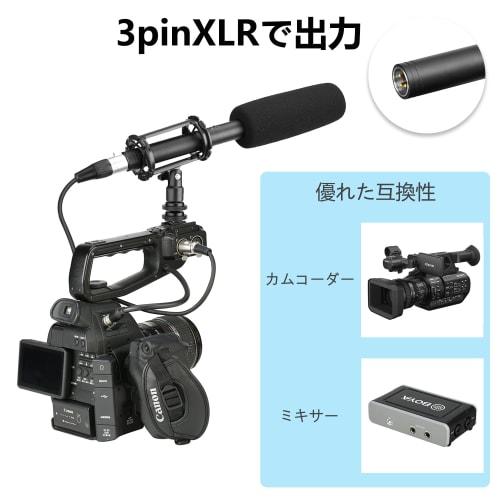 BOYA BY-BM6060 Shotgun Condenser Microphone, Super-Unidirectional, Aluminum Alloy Construction, 3-Pole XLR, 24-48V Phantom Power, Low-Cut Mode, Compat