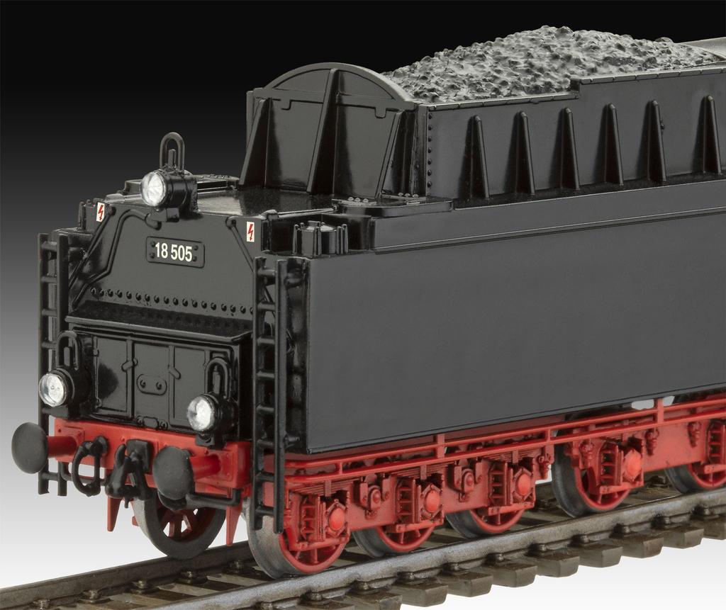 German Revell 1/87 Scale Steam Locomotive BR18505 & 2'3' T38 Plastic Model 02167