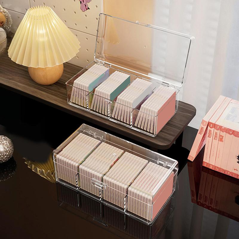 Kpop Pocard Storage Box Transparent Po Card Organizer Compartment Flip Box Card Case Protector Container