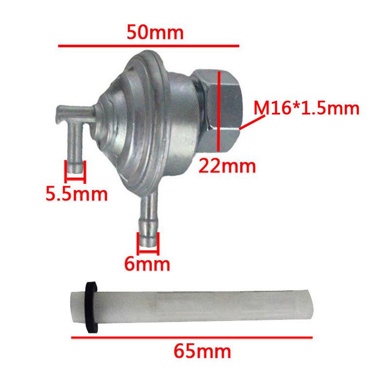 Interruptor de Combustible GY6 para 50cc, 125cc, 150cc Go Kart, ATV, Ciclomotor, Scooter