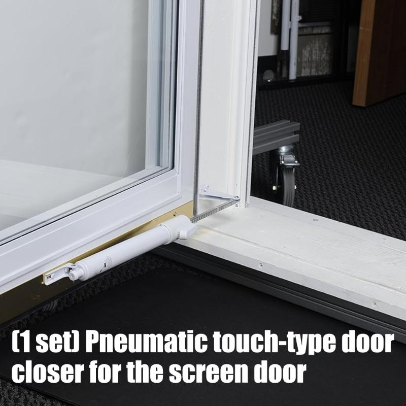 Fechador de Porta de Tela Com Mecanismo de Liberação por Toque Ferragens de Montagem Universais Para Uso em Casa e Jardim