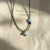 Children's 3D Cartoon Mushroom Flower Black Necklace - Cute & Colorful Clavicle Chain