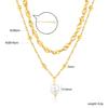18K simple fashion necklace pearl chain women's simple fashion DIY collarbone chain sweater chain