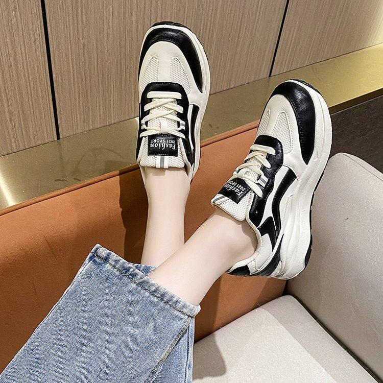 

2025 new niche Forrest Gump shoes spring women s platform lightweight board shoes ins wear-resistant sports running shoes children 40 чёрный