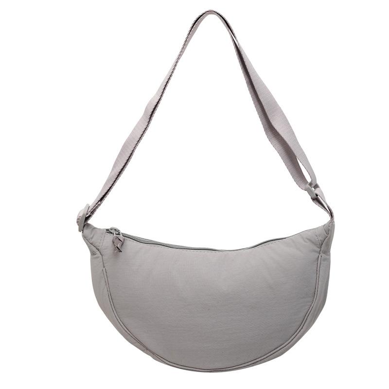 2025 Autumn New Solid Color Trend Personalized Shoulder Bag Women's Daily Simple Dumpling Bag Messenger Bag Women's Leisure