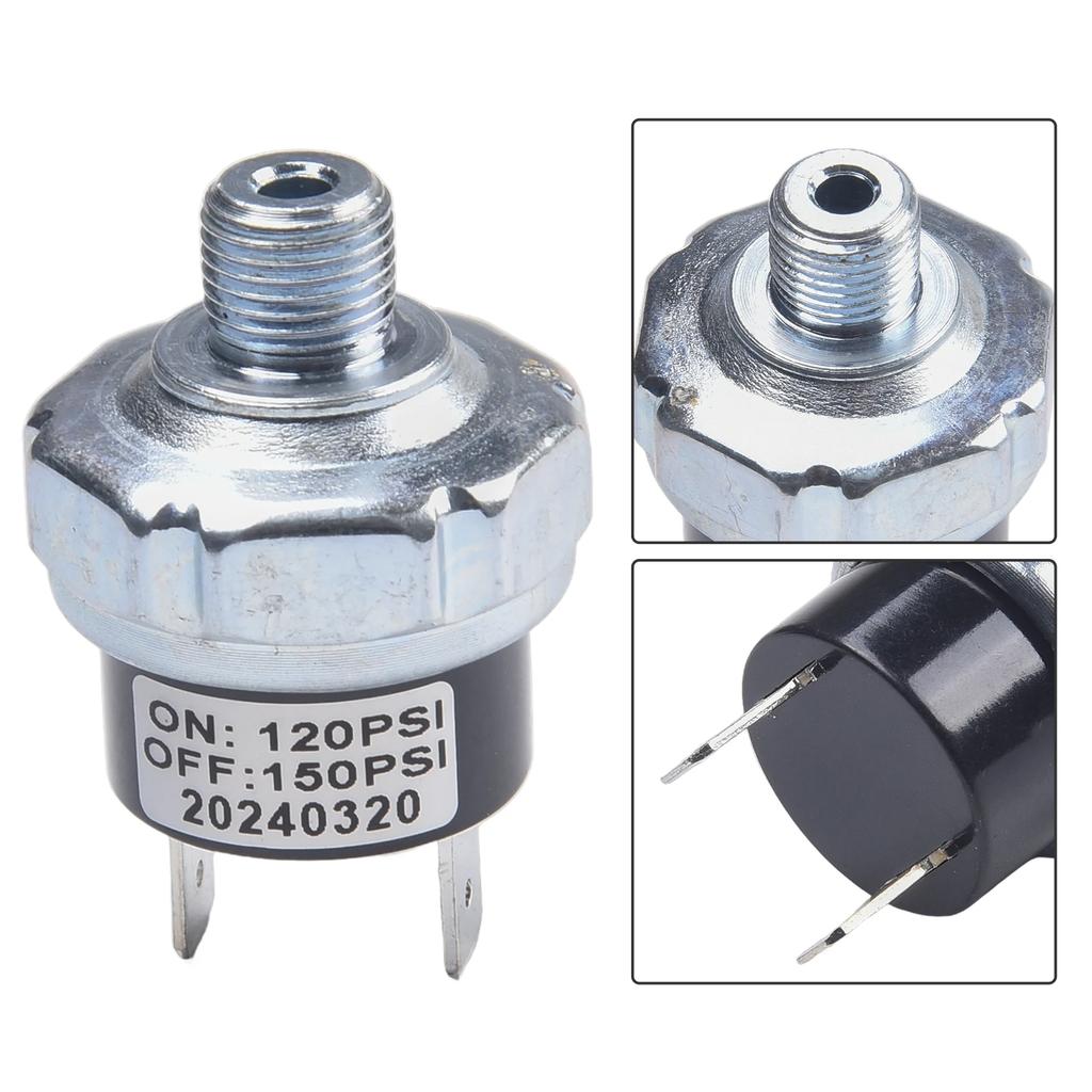 Air Compressor Pressure Switch for Air Horns and Suspension 1/4 NPT 1/8 NPT Thread Regulates Compressor and Tank Pressure