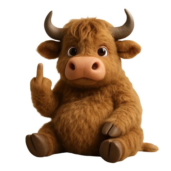 

Yousheng Flip-off Animal Decoration Plush Sassy Hippo Ornament Highland Cow Panda Doll for Home Office Desk Animal Lovers Gift