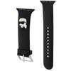 Karl Lagerfeld Pasek Klawmslknk Apple Watch 38/40/41Mm Czarny/Black Strap 3D Rubber Karl Head