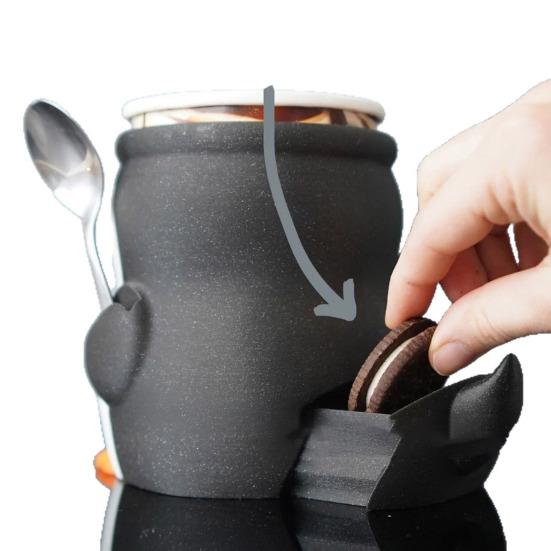 Penguin Ice Cream Pint Holder with Spoon Snack Drawer Reusable Ice Cream Containers Popsicle Holders Beer Can Cup Sleeve