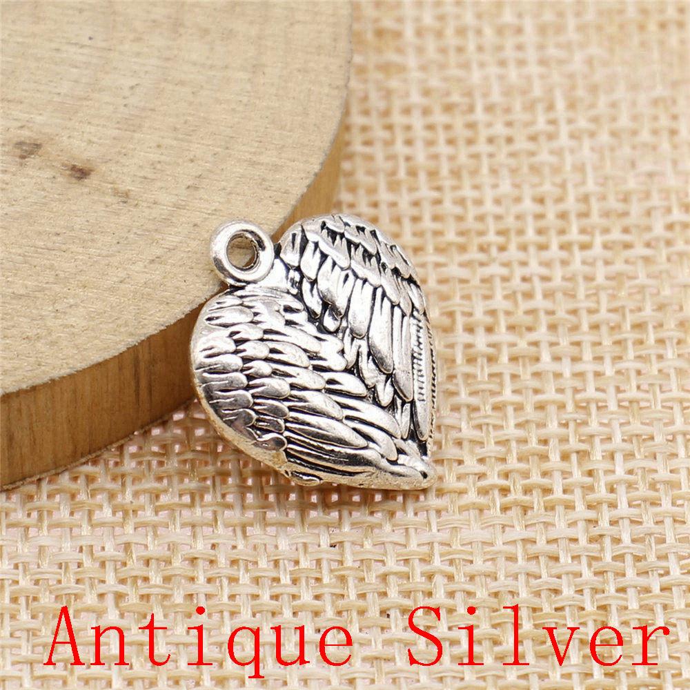 Big Heart Shaped Charms Pendant For Bracelet Necklace Jewelry Making Craft Findings