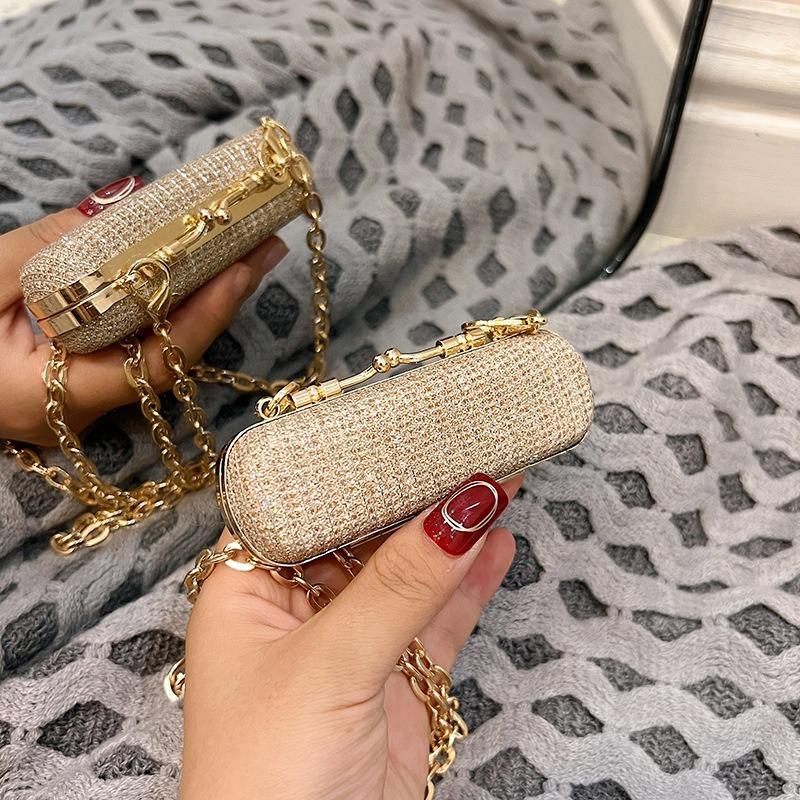 Fashion Mini Chain Decorative Bag PVC Mouth Red Bag High Quality Pen Case Women'S Hand Bags