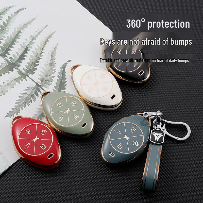 Xpeng P7 Gold Edge TPU Key Cover for G3/G3i/520i Smart Edition Remote