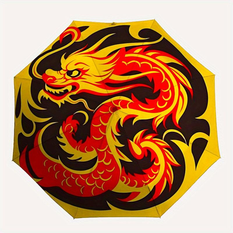 

1pc Dragon Symbol Automatic Open/Close Umbrella, Ideal Fan Gift for Birthday, Christmas, Trendy Fashion y250828027
