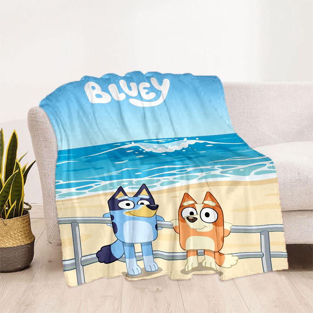 Bluey's Colorful Adventures Blanket Warmthful Decor Suitable for Picnics Seaside Couch All-Season Use Playful Design Gift for Travel Home Birthdays