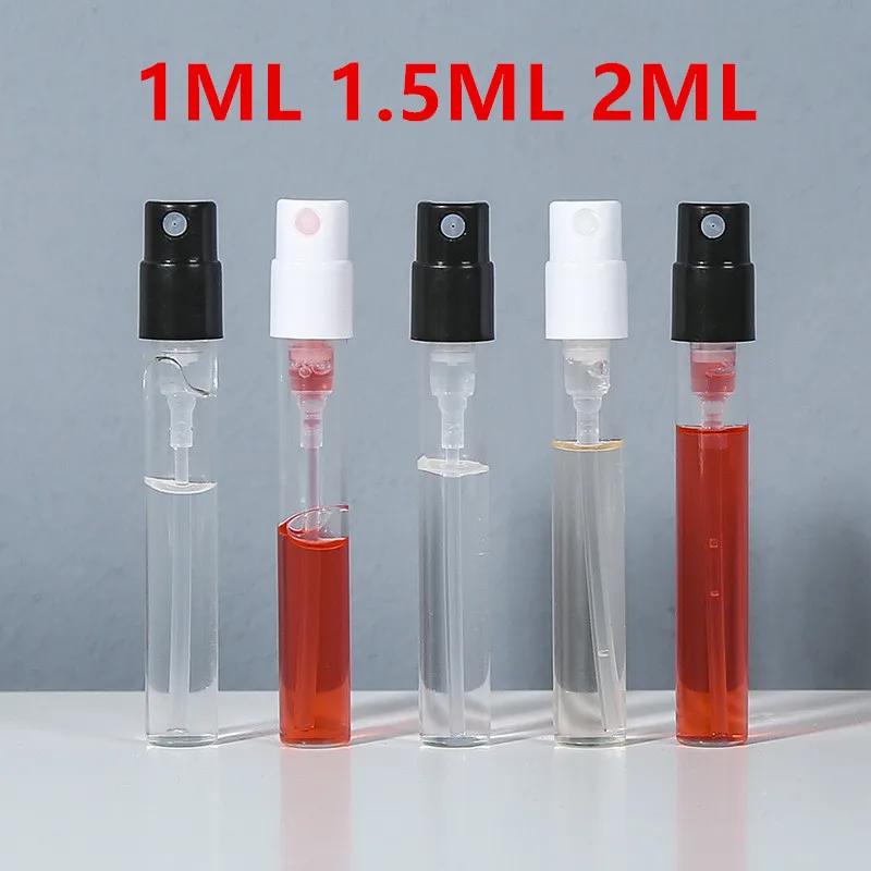 Wholesale 50/100PCS 1ML 2ML Portable Mini Perfume Bottle Glass Empty Bottle Cosmetics Spray Bottle Nebulizer Cosmetic Bottle