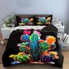 Colorful cactus plant pattern. Bedding sets Duvet cover sets Duvet covers Pillowcases(1* Duvet Cover 2* Pillowcases without duvet insert)