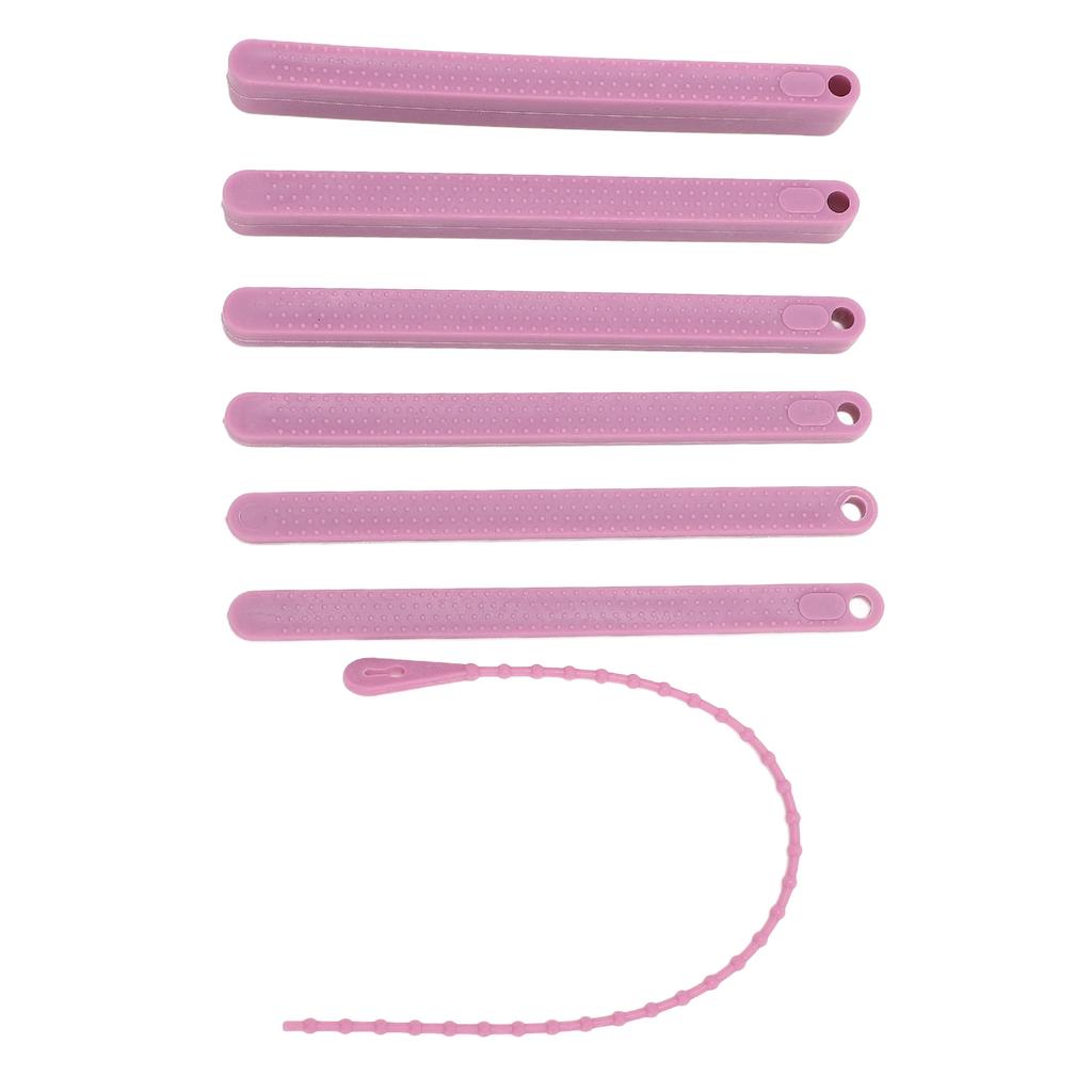 6 Bucăți Batoane de Dentitie Silicon Gradare Maxilar Blocuri de Mușcături Kit Antrenor Forță Ajutoare Comunicare Verbală Violet Moale