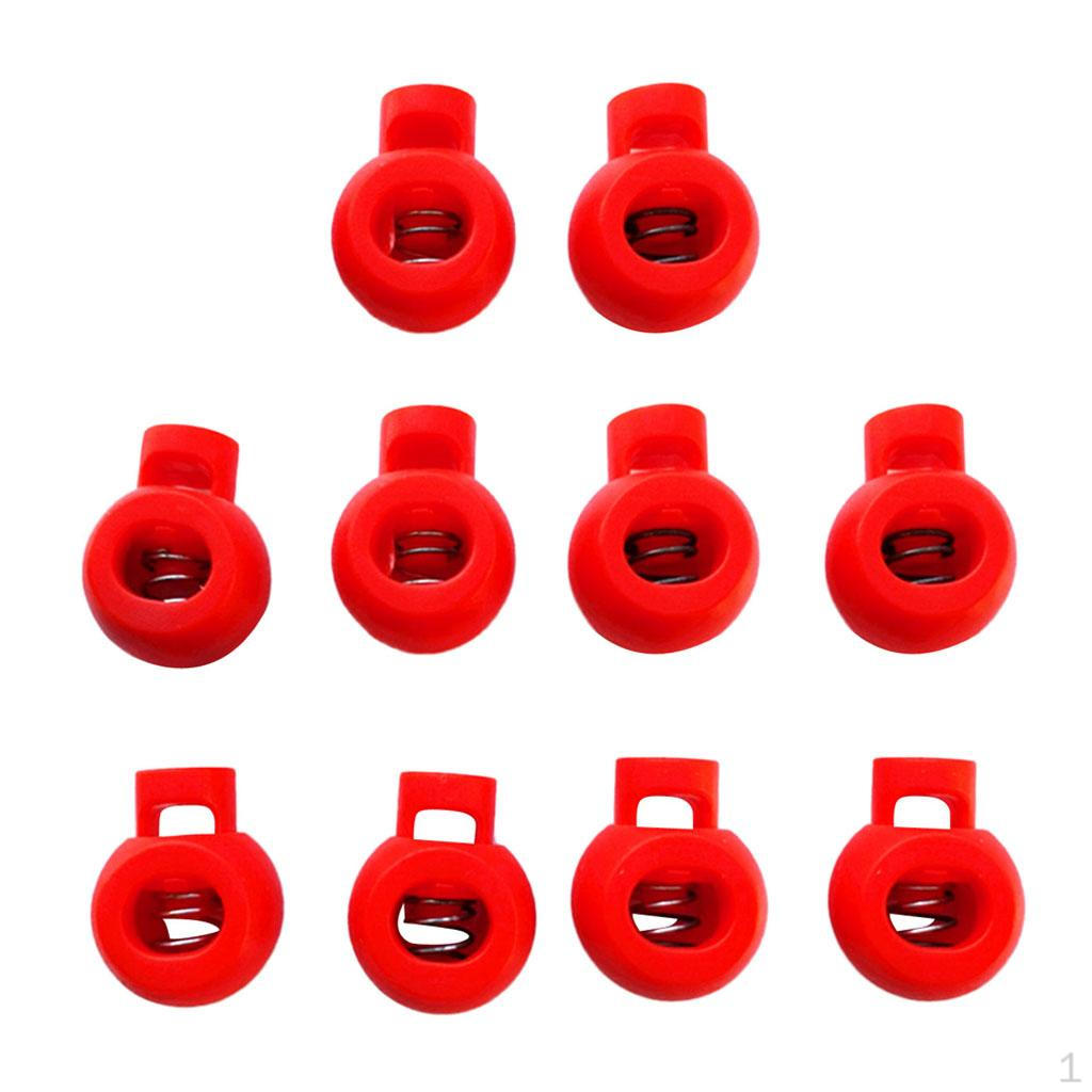 Зажим для шнура Одноотверстие Стопор Нескользящий Изготовлен из пластика Red10