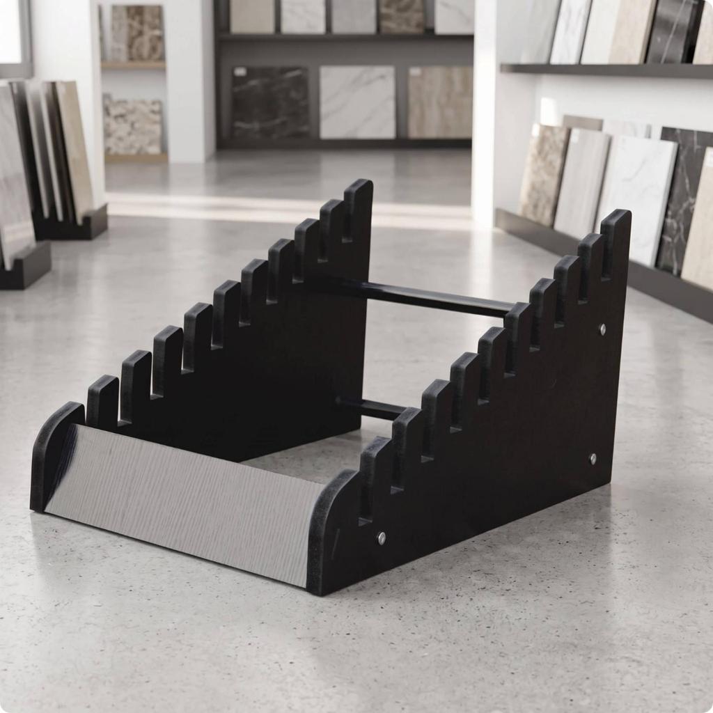 Floor Standing Tile Display Rack Heavy-Duty Sample Stand Long-Lasting