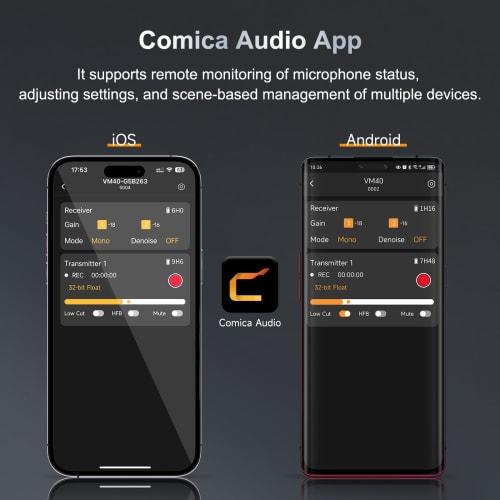 Comica VM40 Wireless Gun Microphone [32-bit, 32GB Internal Recording, Super Cardioid] 2.4GHz Wireless + Wired Dual Mode, 200m Transmission Range, USB-