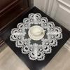 Table Cloth Napkins Table Cover Tablecloth Cup Coffee Mats Placemats Disk Pad Prop Cover Lace Corner Lamp Retro Posing Tea Towel