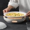 Ceramic Food Warmer Dish with Candle Heater