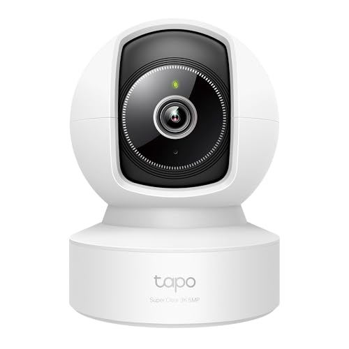 

TP-Link Tapo Camera, Pet Camera, Surveillance Camera, iPhone and Smartphone Compatible, Indoor, 3K 5MP, Night Vision, Two-Way Voice Control, Motion De