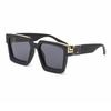 Glasses Large Square Frame Sunglasses Colored Sunglasses For Men And Women Uv400