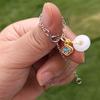 Adjustable Exotic Pet Necklace with Agate Charm for Squirrels, Sugar Gliders, Parrots, Hamsters, and Meerkats