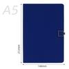 Custom Logo A5 PU Leather Notebook Sky Blue Professional Business Journal with Square Magnetic Buckle Hardcover Office Gift