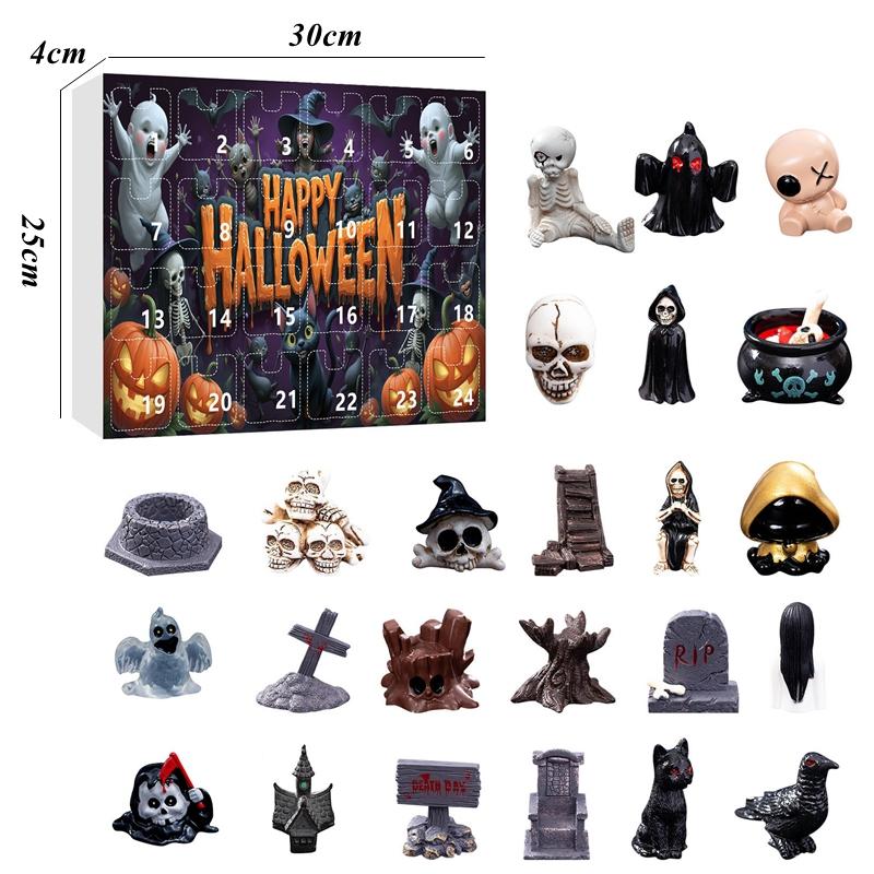 3D Adventskalender 24 Tage Countdown Halloween Countdown 24 Tage Serie Kalender Blind Lustige Dekoration 2025 Halloween Dekoration