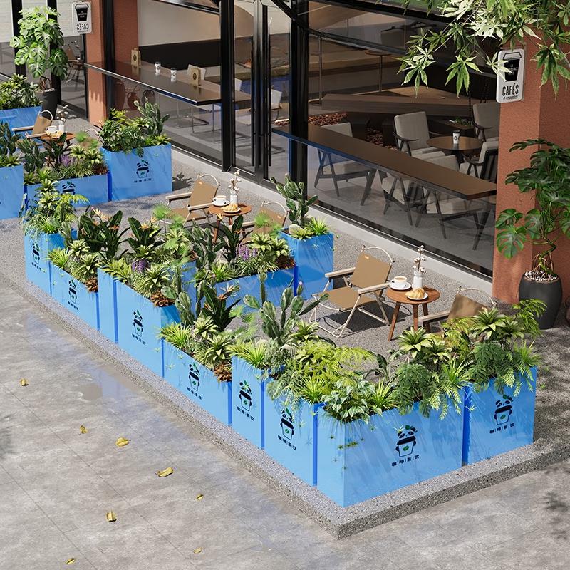 Outdoor Commercial Iron Flower Planter Box