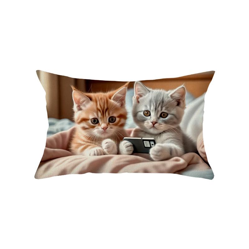 Waist Pillowcase Atmosphere Living Room Sofa Pillow Cover Polyester Printed Cushion Cover