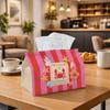 1pc Cute Tropical Decorative Tissue Box, Crab Floral Pattern Perfect for Outdoor Gatherings, Daily Desktop Use, And Suitable for Bedrooms, Living Room